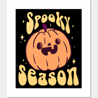 Spooky season a fun and cute halloween pumpkin Posters and Art